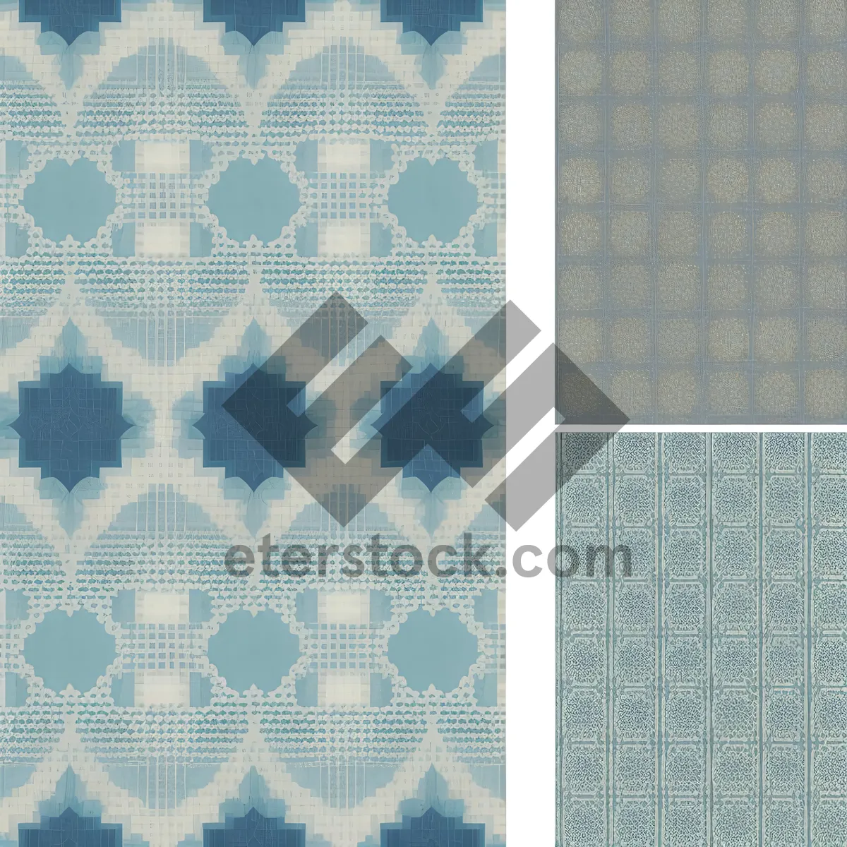 Picture of Retro ornate floral tile pattern wallpaper.