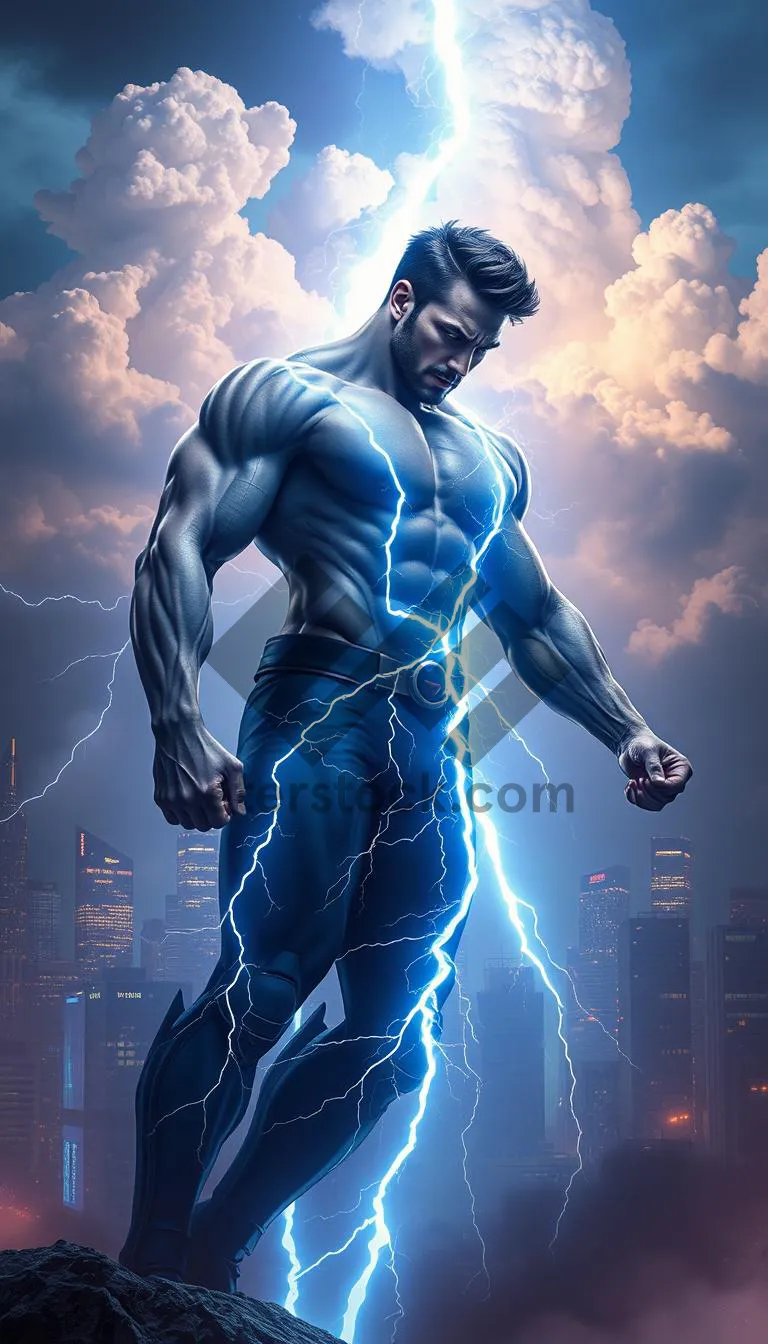 Picture of Male body anatomy on electronic device screen background