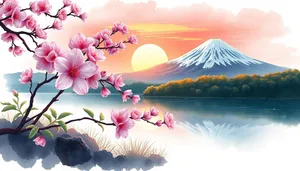 Japanese Cherry Blossom Wallpaper Design