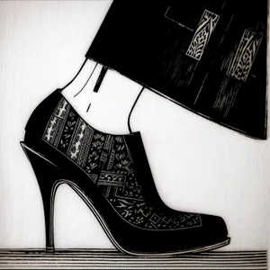 Black Leather Heel Shoes - Fashionable Footwear