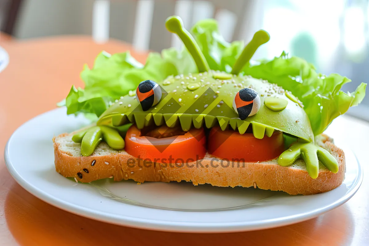 Picture of Fresh Gourmet Salad with Cheese and Vegetables