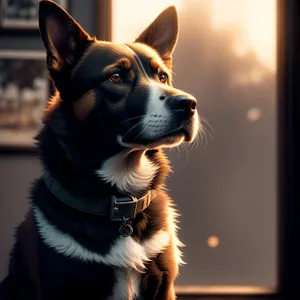 Adorable Shepherd Corgi - Purebred Canine Portrait