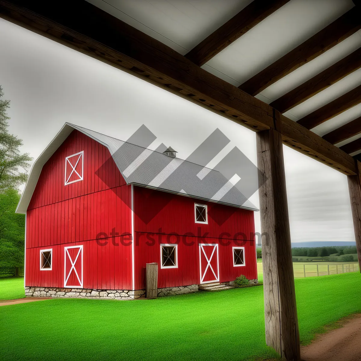 Picture of Rustic Country Barn with Old Architecture