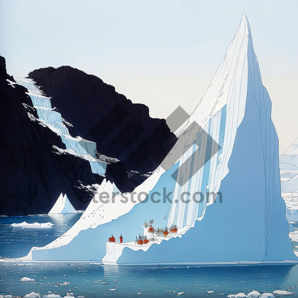 Picture of Ocean Majesty: A Majestic Yacht Sailing on the Open Sea