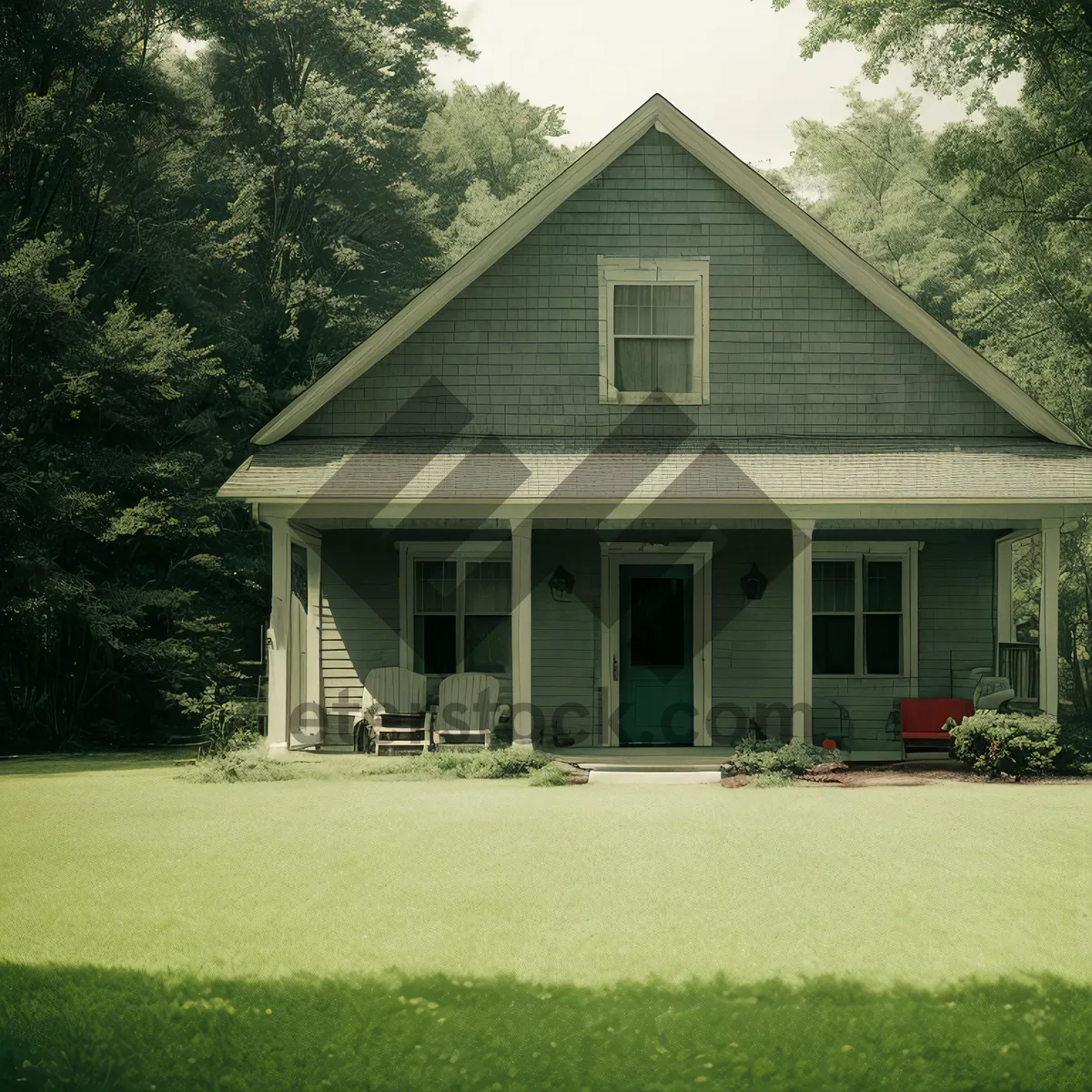 Picture of Modern Residential Home with Expansive Yard