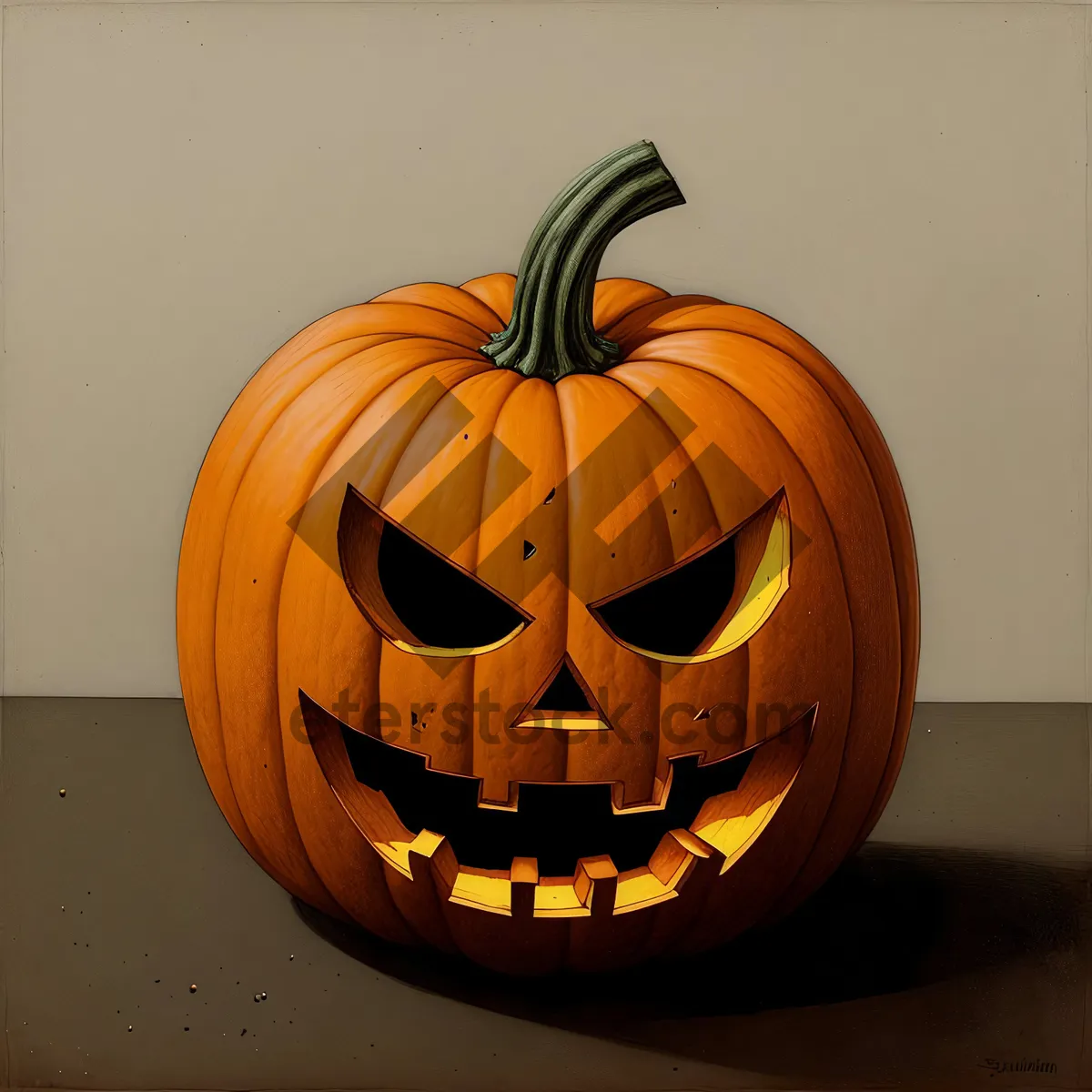 Picture of Fall Harvest Pumpkin Lantern - Spooky Halloween Decoration