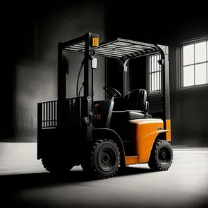 Heavy Duty Forklift in Industrial Warehouse