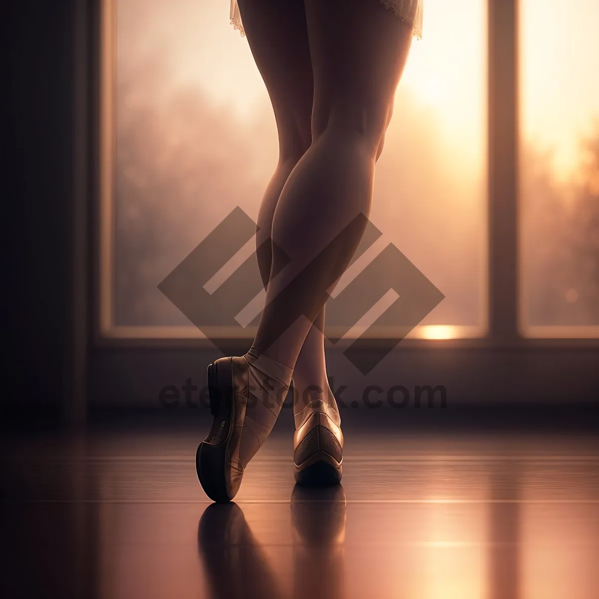 Picture of Elegant Balance: Sensual Gymnastics Pose Captured