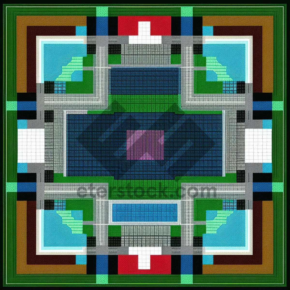 Picture of Digital circuit board with CPU and data chip