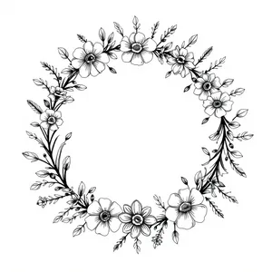 Floral Vintage Ornate Border Scroll Ornament Spiral Artwork