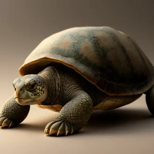 Slow-moving Terrapin in Protective Shell