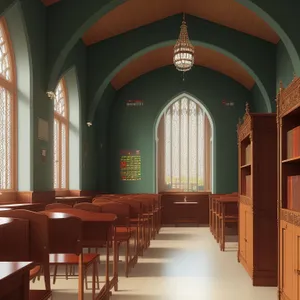 Architectural Splendor in Historic Cathedral's Grand Library