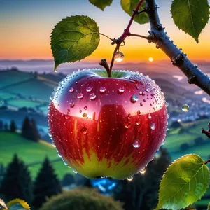 Fresh Organic Apple, Sweet and Juicy Fruit