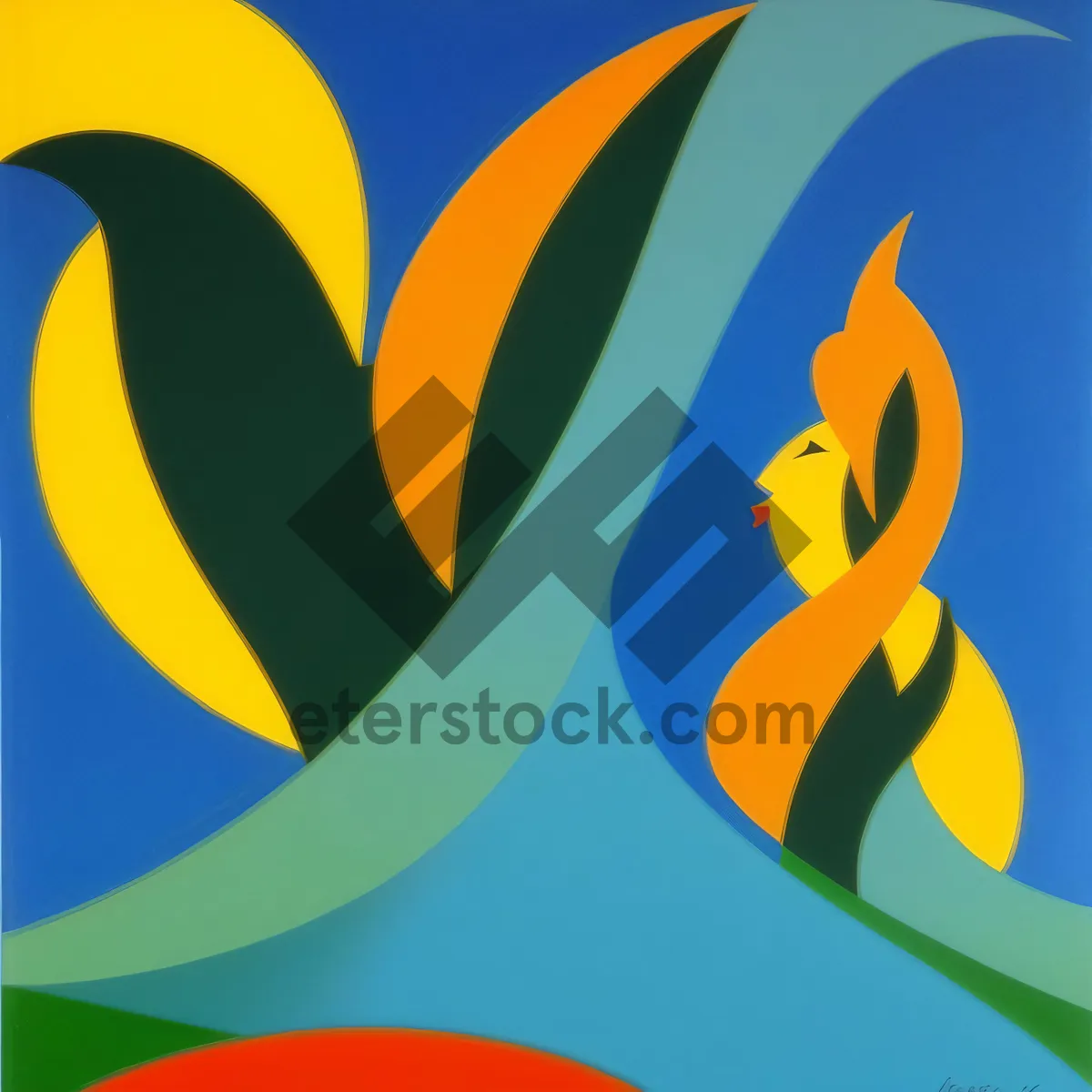 Picture of Orange wave graphic design symbol icon