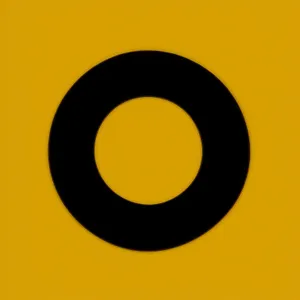 Shiny Black Circle Seal Restraint Symbol