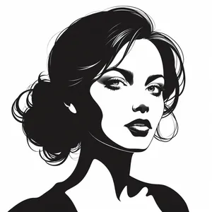 Black Art Housewife Cartoon Design Clip Art