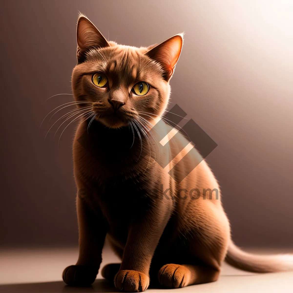 Picture of Furry Feline Puss - Adorable Cat Portrait