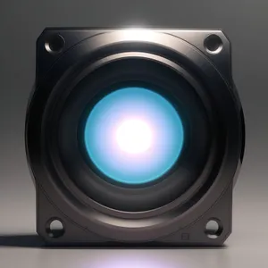 Modern Black Stereo Speaker with Powerful Bass