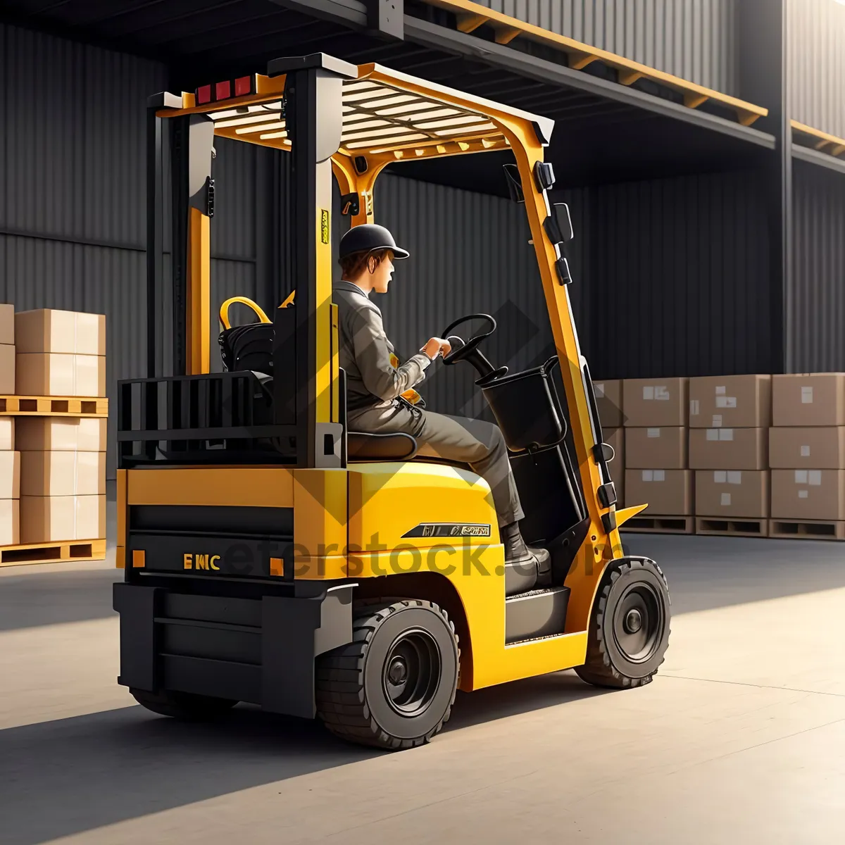 Picture of Industrial Forklift Truck - Heavy Equipment for Freight