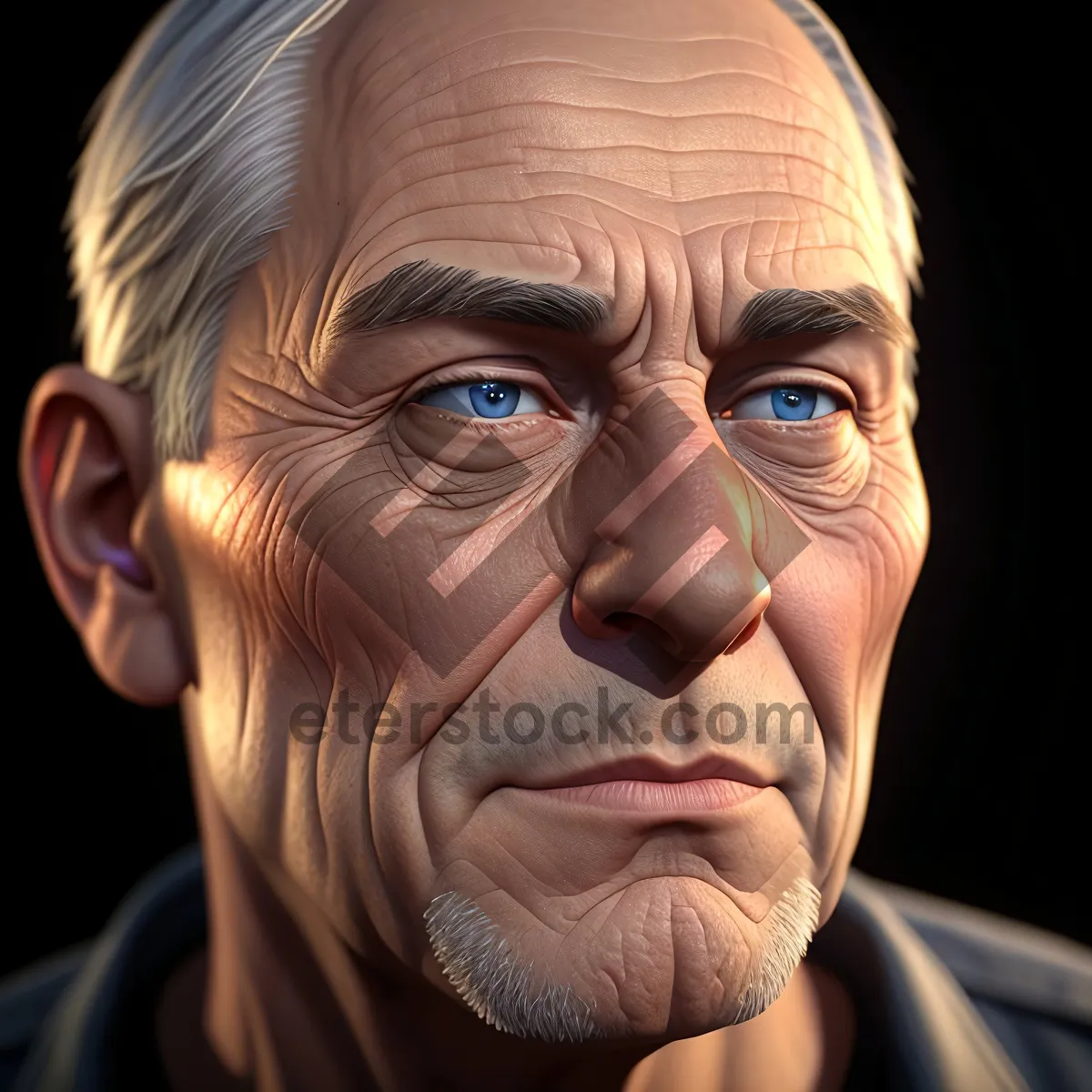 Picture of Serious elderly man with piercing eyes