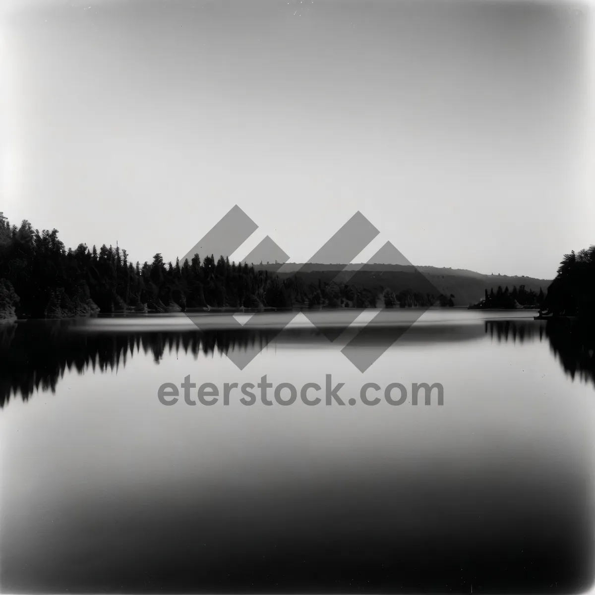 Picture of Serene Skyline: Paintbrush Reflecting on River