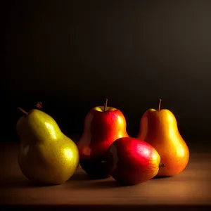 Refreshing Citrus Fruit Platter: Pear, Apple, and Lemon