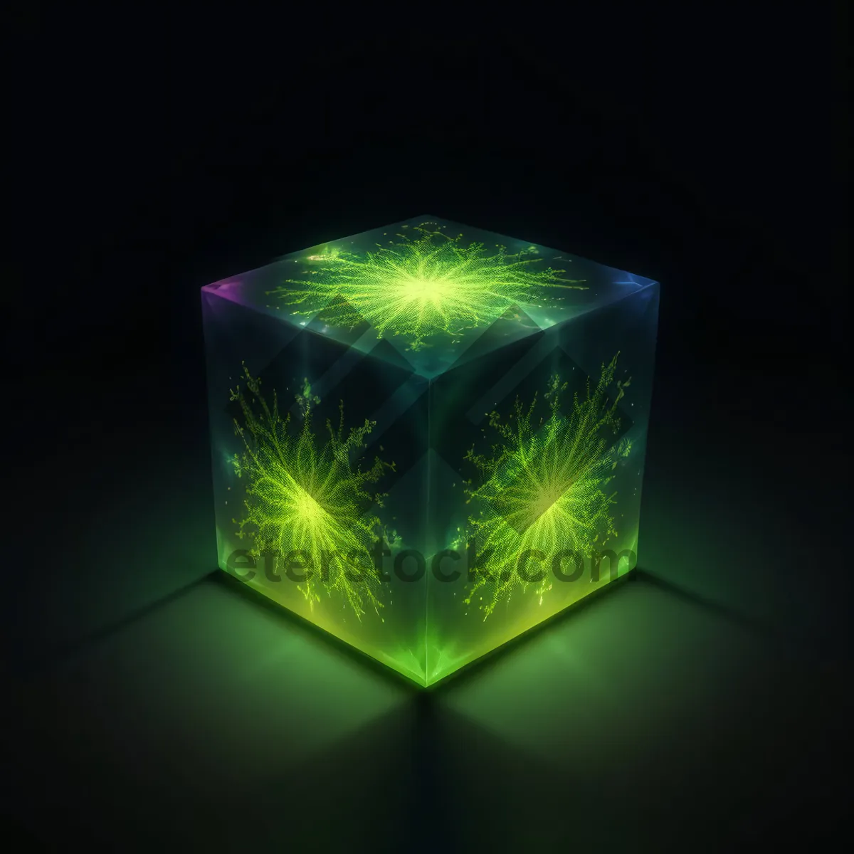 Picture of Futuristic light projection with vibrant energy and chaos.