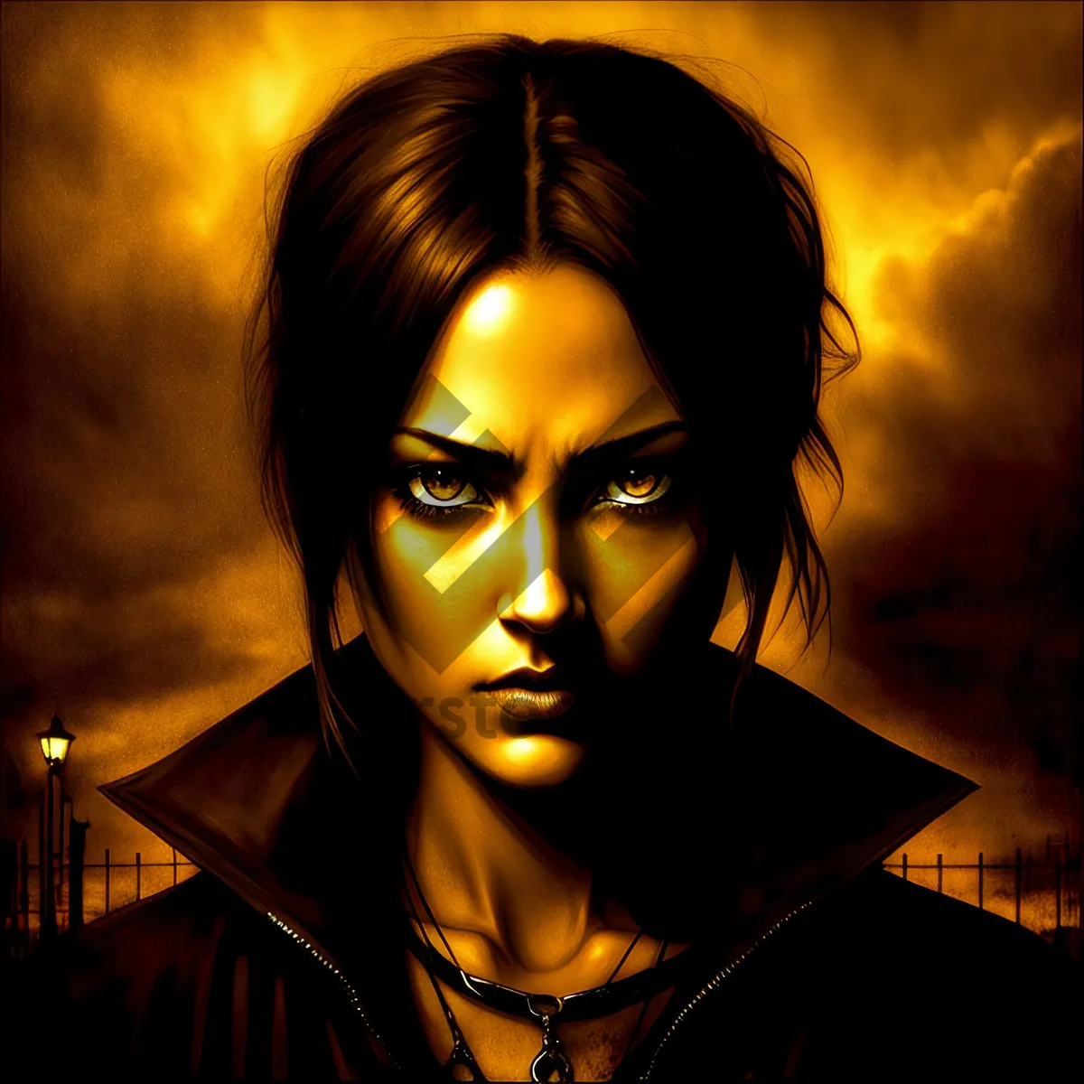 Picture of Seductive Model with a Captivating Gaze.