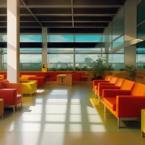 Modern Chic Library Interior with Stylish Furniture