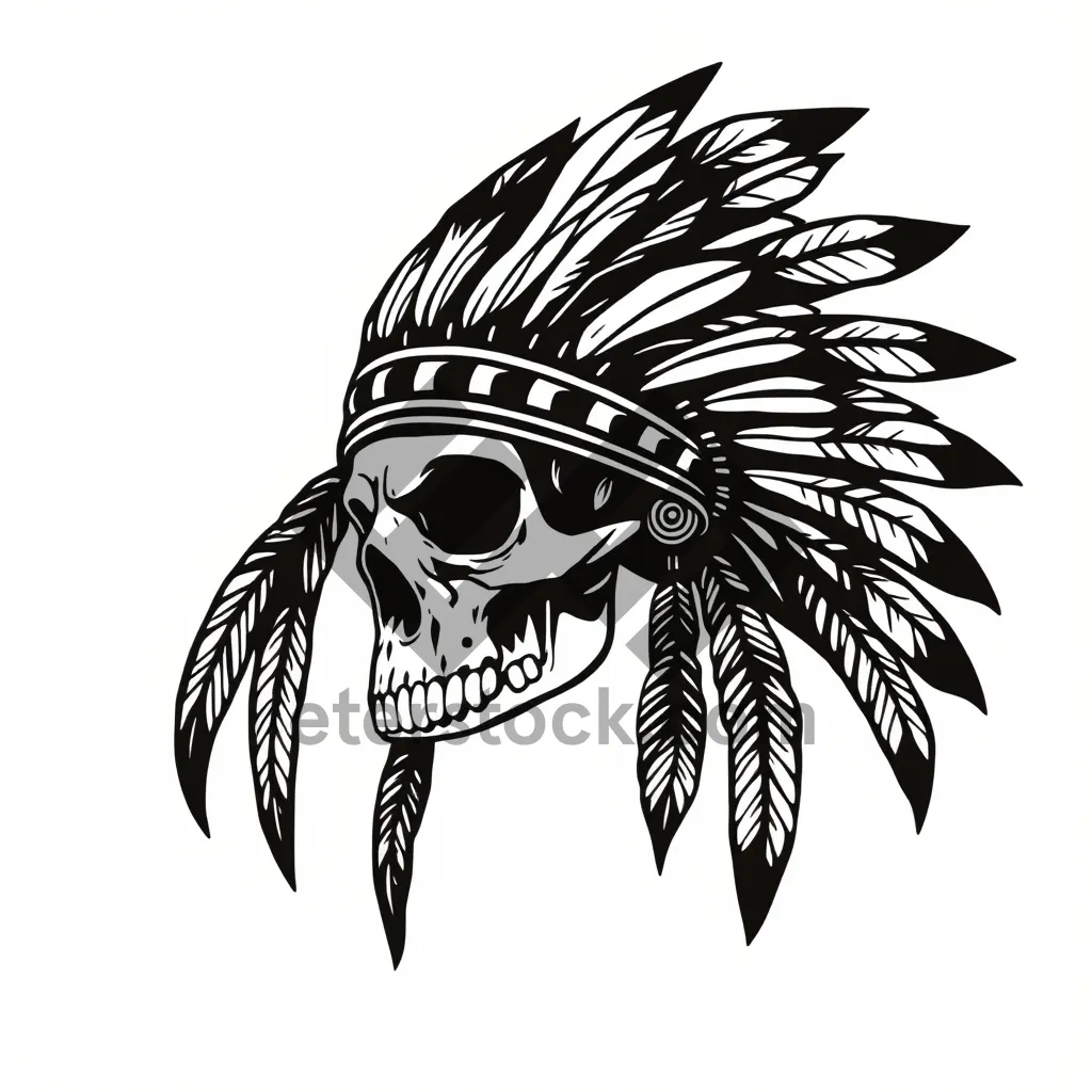 Picture of Black silhouetted tattoo design element