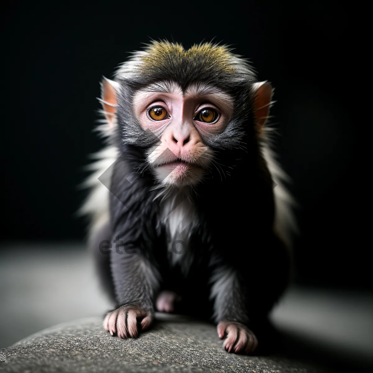 Picture of Playful baby monkey with adorable facial expression