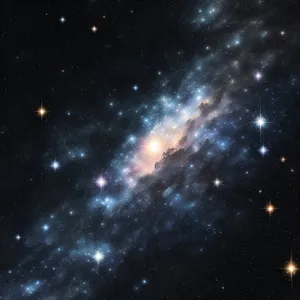 Dark Galaxy Sky Shiny Stars Universe Celestial Body