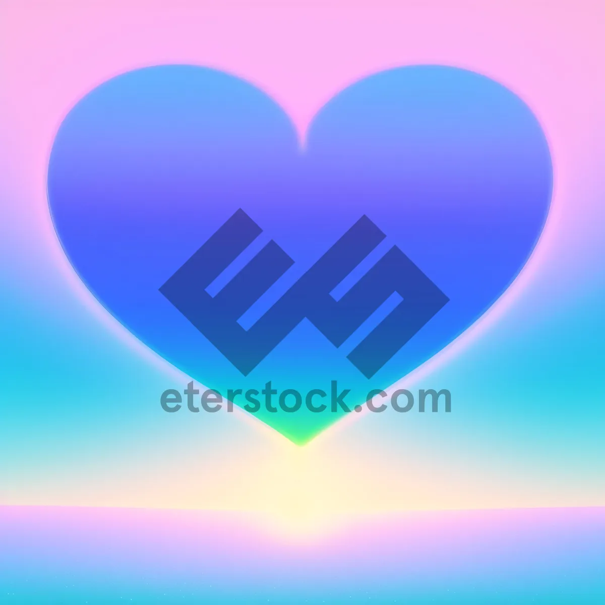 Picture of Colorful Heart Symbol Art Gradient Graphic