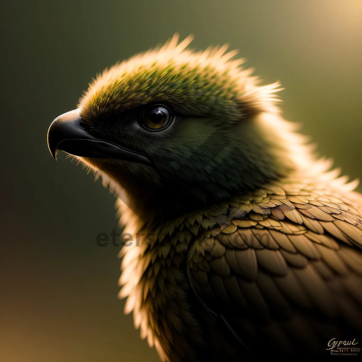 Picture of Wild Cuckoo Bird with Beautiful Feathers Perched on Tree