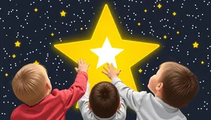 Glowing Winter Starlight Greeting Card
