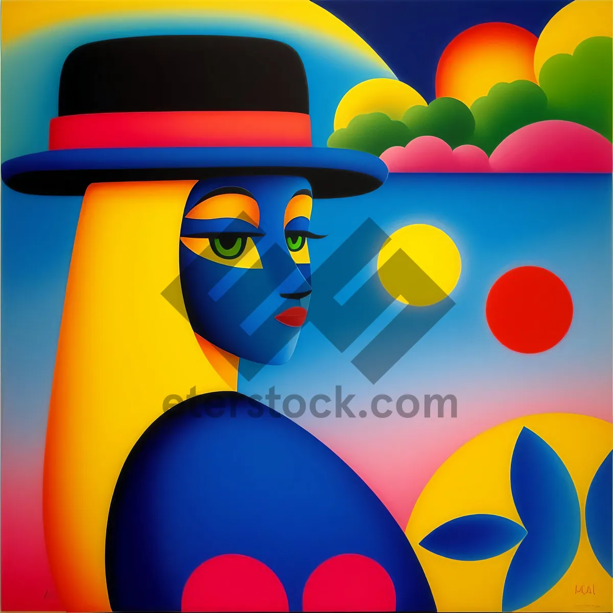 Picture of Happy Fun Resort Area Cartoon Design