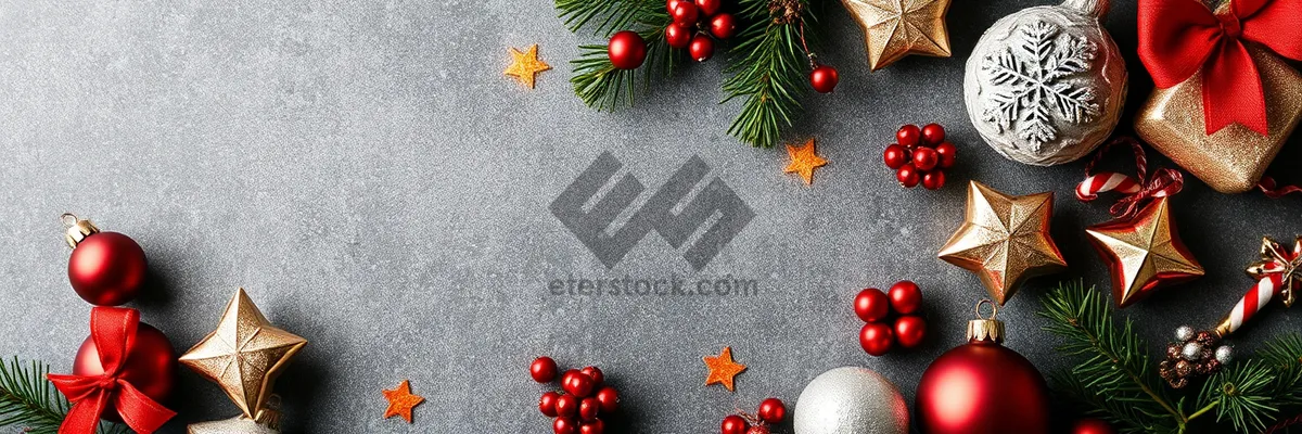 Picture of Ripe holly berries on winter holiday decoration.