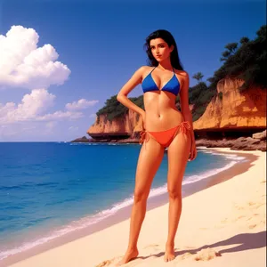 Sun-kissed Bikini Babe Enjoying Tropical Beach