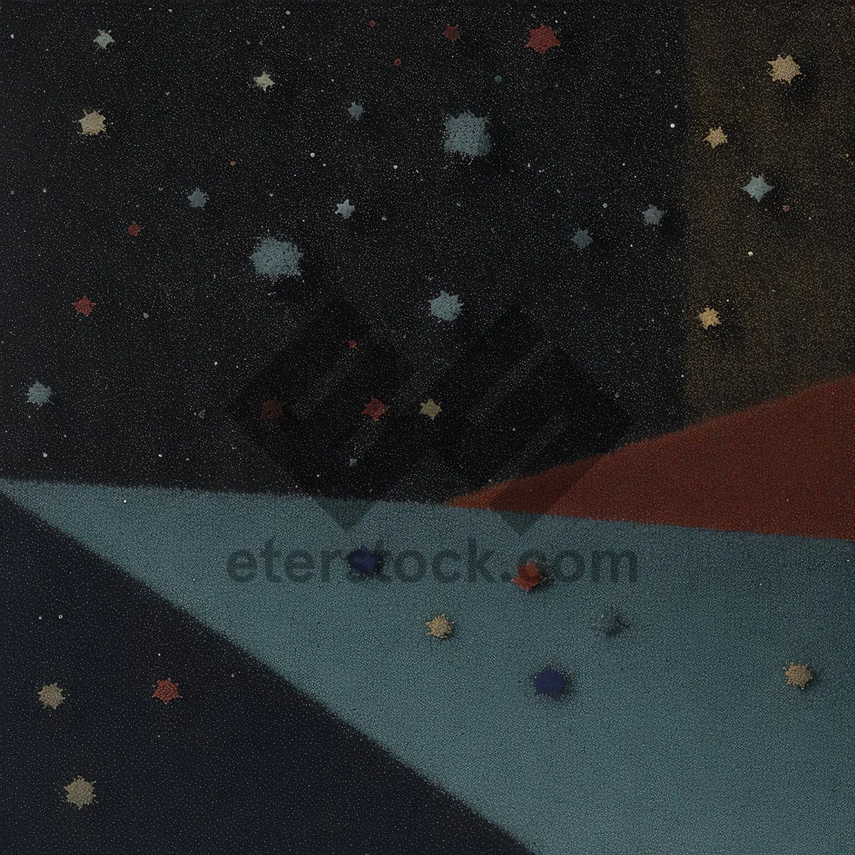 Picture of Clear dew drops on shiny surface at night