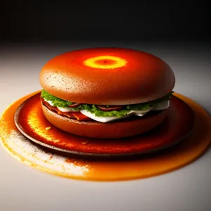 Delicious Gourmet Veggie Hamburger on Sesame Bun