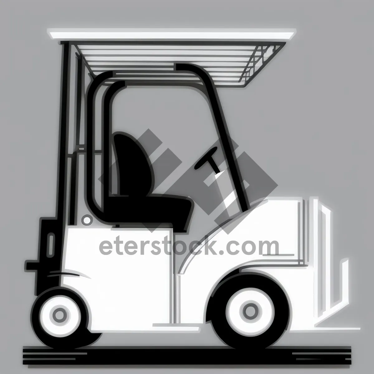 Picture of Golfer driving transportation truck to the contest.