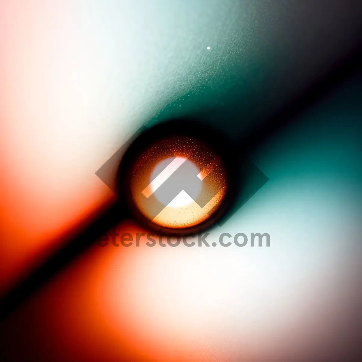 Picture of Shining Black Circle on Light Background: Fractal Art