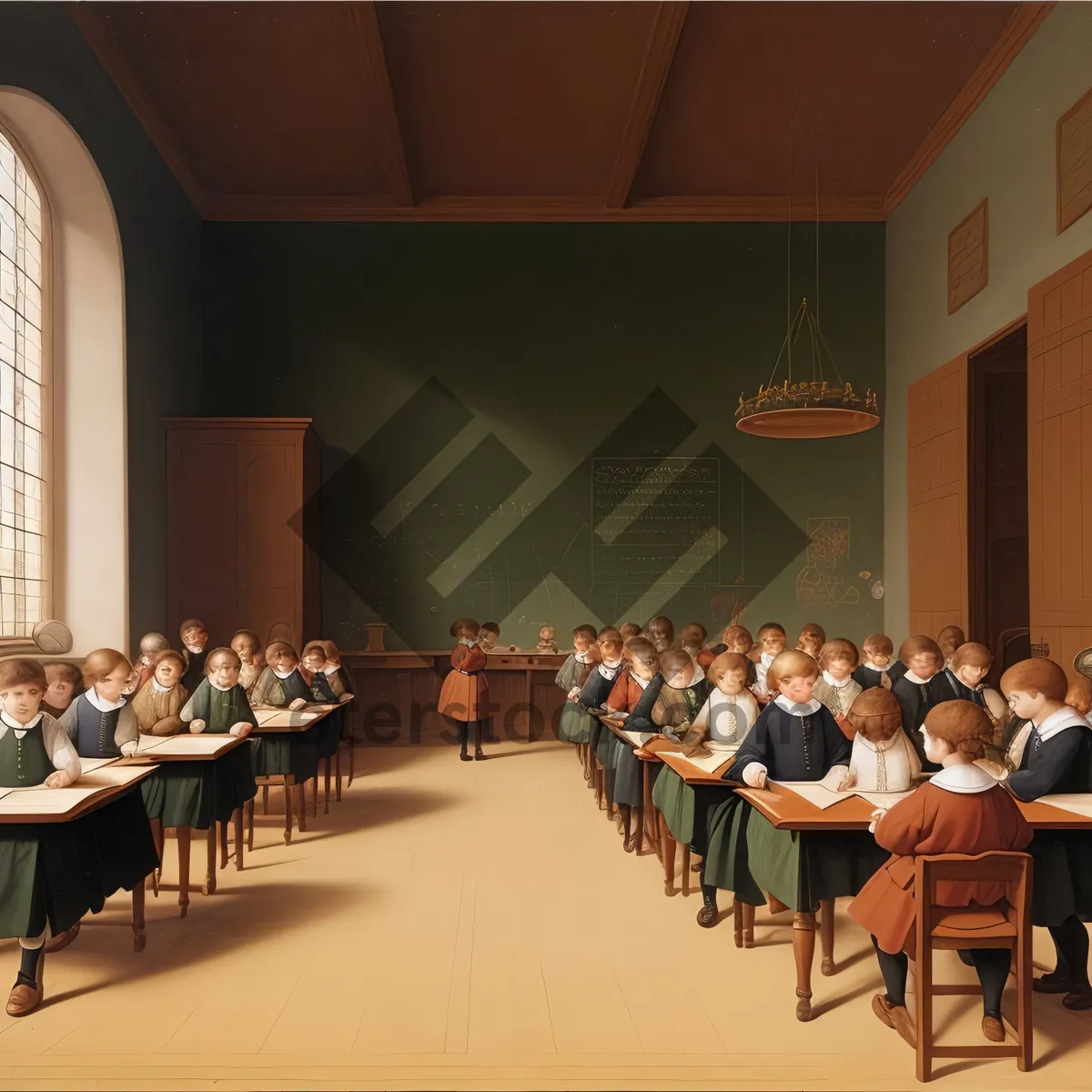 Picture of Modern Classroom Interior with Stylish Furniture