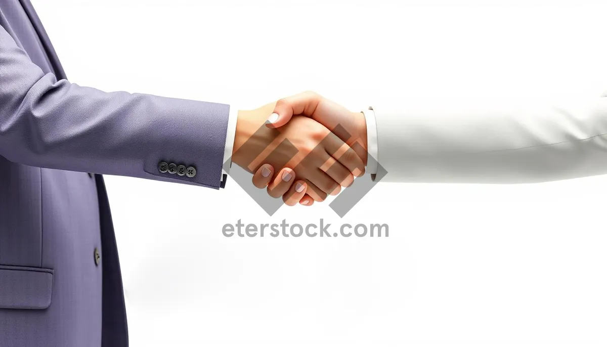 Picture of Successful businessman holding out hand for handshake.