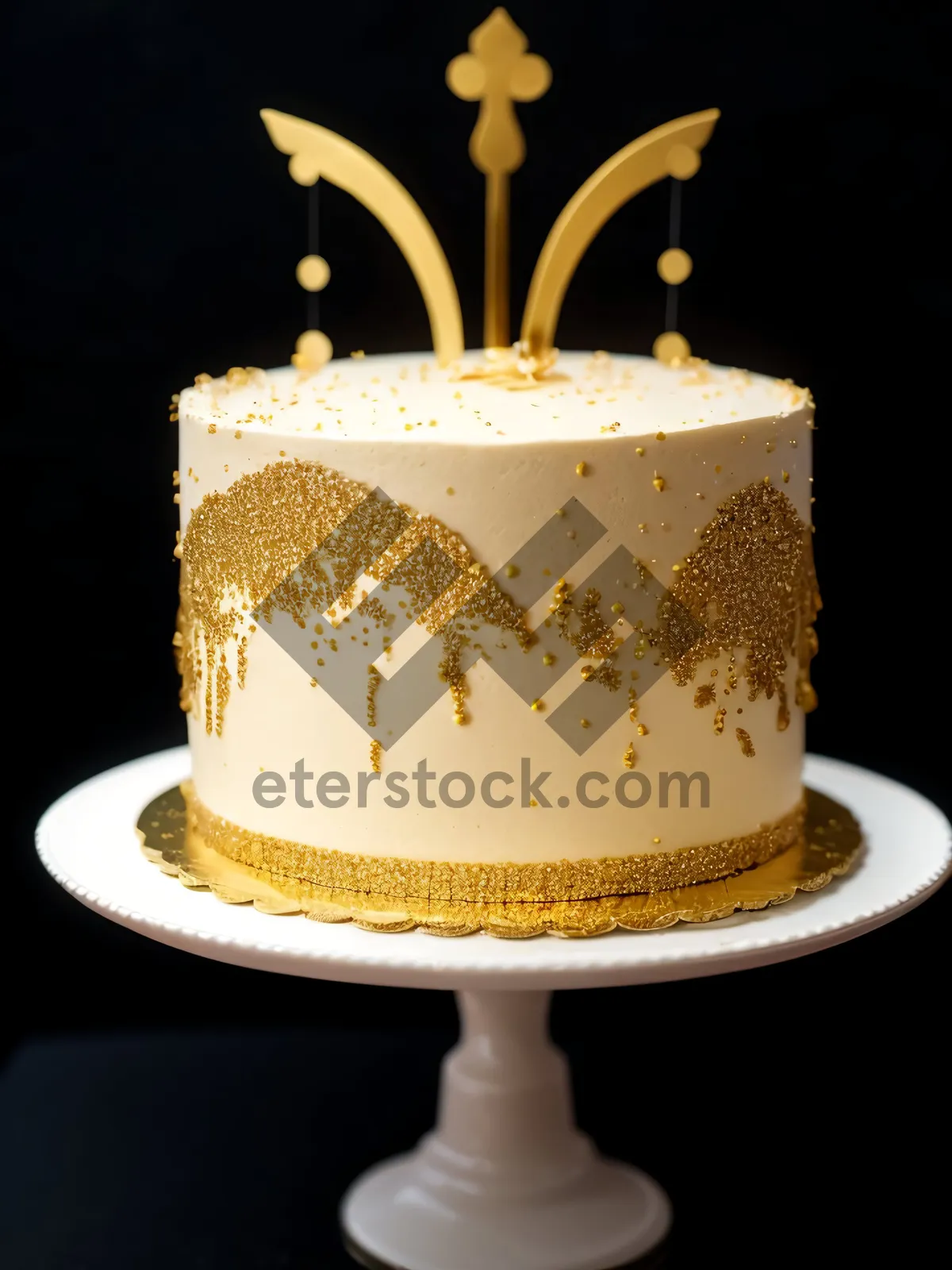 Picture of Creamy Chocolate Cake in Glass Cup with Candle