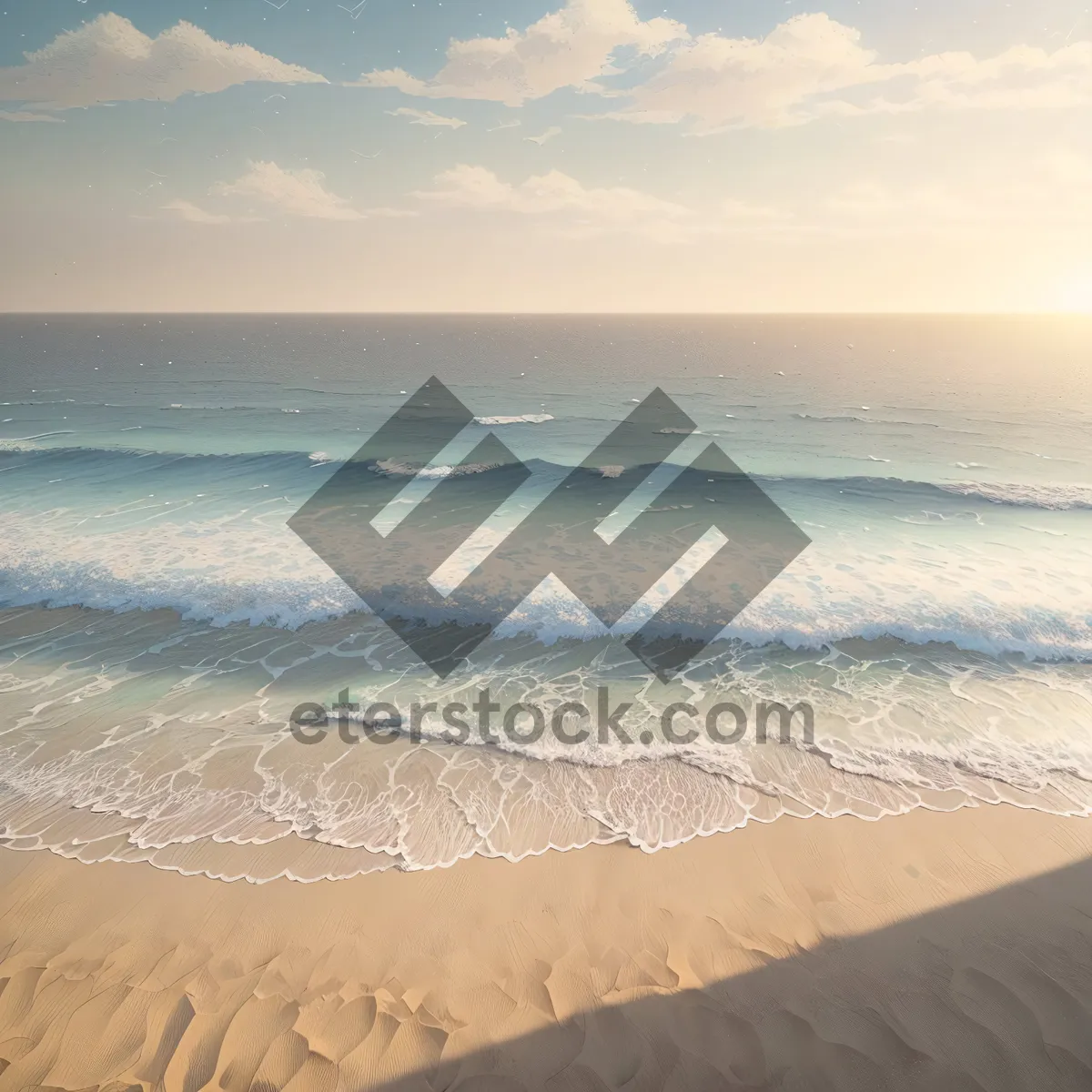 Picture of Turquoise Waves on Sunny Paradise Beach