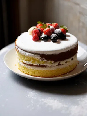 Sweet Berry Trifle with Chocolate Syrup