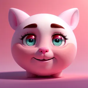 Cute Cartoon Bunny Piggy Bank Saves Money