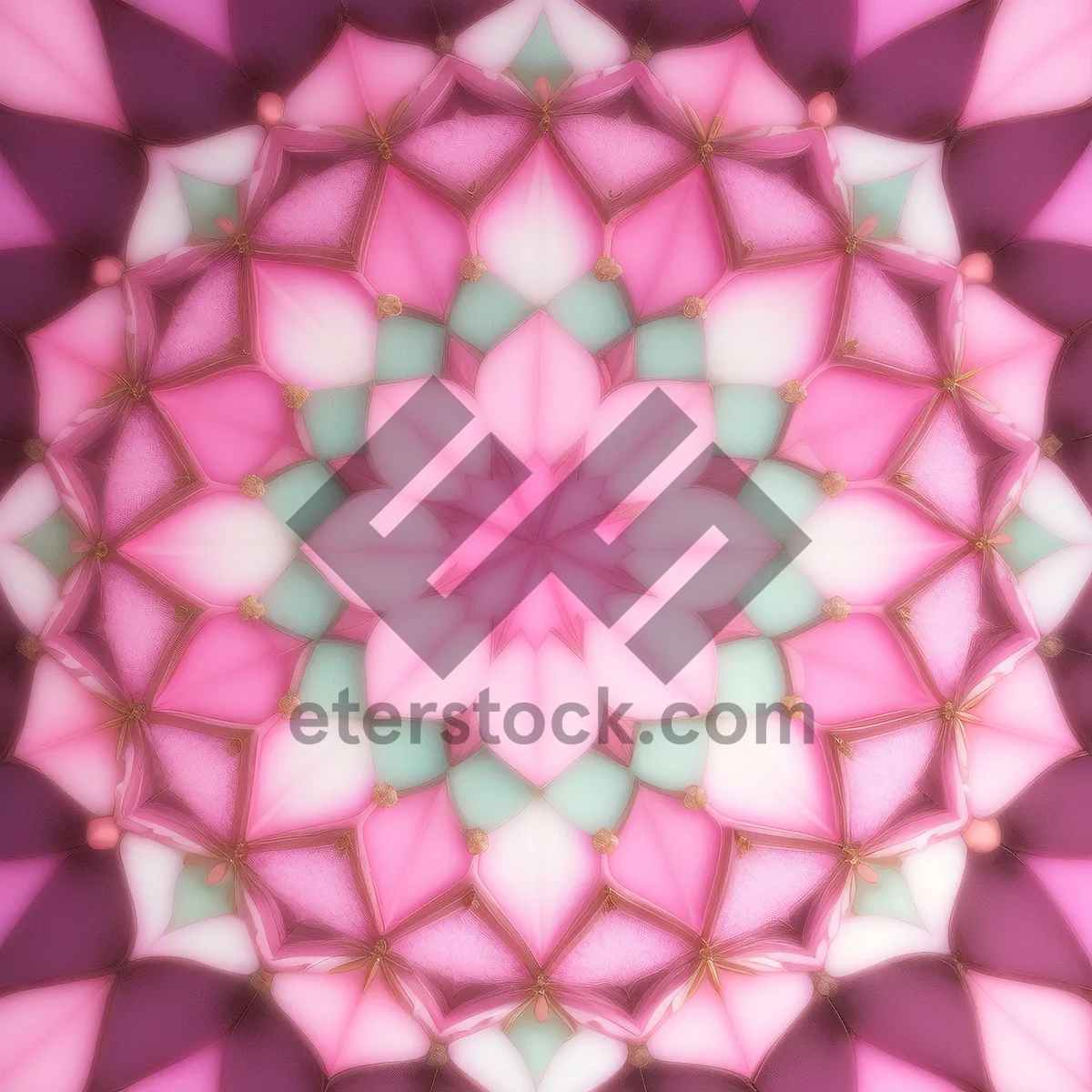 Picture of Lilac Geometric Floral Design Tile