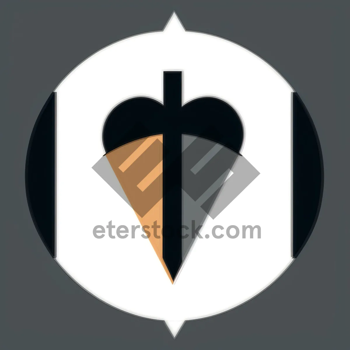 Picture of Majestic Heraldry Symbol in Artistic Black Design